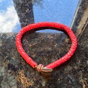 Red coral and Indian bead bracelet vintage